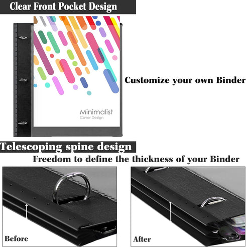 Telescoping Project Organizer Binder -Black...