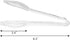 New Star Foodservice 35582 High Heat Plastic, Straight Edge Utility Tong, 6", Clear, Set of 12...