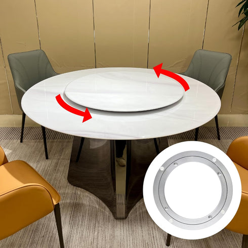 Geesatis Aluminium Alloy Turntable Bearing,5.5 Inch Round Dining Table Smooth Swivel Plate Hardware,Lazy Susan Hardware,1000 lbs Load Capacity,Pac...