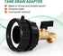 IBC Tote Adapter, 275-330 Gallon ibc tote fittings Hose Faucet Valve Tool with Ball Valve for Garden Hose Connector (2.44inch Fine Threads to 3/4i...