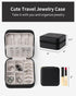 Vlando Travel Jewelry Case, Small Travel Jewelry Organizer Box for Girls Women - Black...