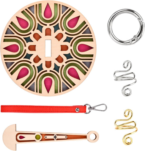 Portable Wrist Yarn Holder, Yarn Ball Holder, Yarn Minder, Yarn Storage, Wood Yarn Holder with 2 Finger Crochets, for Knitting Crocheting Presents...