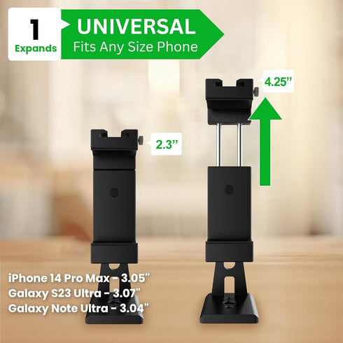 Metal Phone Tripod Mount - UniMount 360 Pro Heavy Duty iPhone Tripod Mount with Bluetooth Remote Shutter...