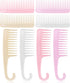 8 Pcs High Transparency Sparkling Comb, Large Tooth Comb, Shower Comb with Hook, No Handle Comb, Large Hair Detangling Comb, Wig Comb, Styling and...