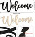 Jetec Wood Cutout Welcome Sign Welcome Wall Decor Word Wood Art Sign for Front Door Rustic Home Gallery Wall Decorations 15.7 x 6 Inches(Black)...