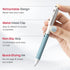WRITECH Gel Pens Fine Point: 0.5mm 8 Black & 2 Red Ink Pen Set Clickable for Journaling Drawing Notetaking Bible Non Bleed 10ct Retractable Smooth...