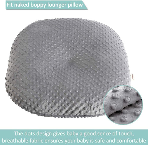 OWLOWLA Newborn Lounger Cover,Minky Removable Slipcover Fits Newborn Lounger for Baby Boy Girl(Gray)...