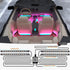 YiLaie Car Lights Interior, RGB Car Strip Light Under Dash Lighting Kit with App Control and Music Sync, Multicolor Neon Interior Lights with Char...