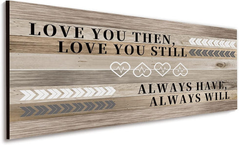 Maitys Bedroom Wall Decor Love You Then Love You Still Sign Master Rustic Hanging Wooden Wall Sign Inspirational Art Living Room Bedroom Bathroom ...