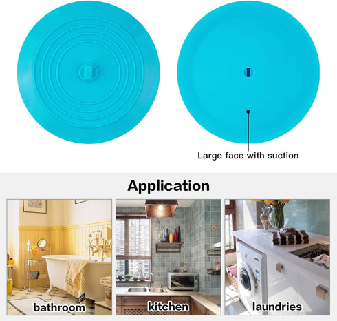 Cuttte Silicone Bathtub Drain Stopper, 6 Inches Large Bath Tub Stoppers, Flat Suction Drain Cover, Bathtub Plug for Kitchen, Bathroom and Laundry ...