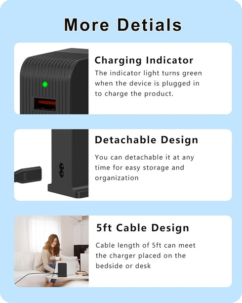 VPSUN USB Charger 6 Port 50W Multi USB Tower Charging Station for Multiple Devices iPhone 15/14/14 Pro/14 Pro Max/13 Pro/13 Pro Max/Android/Samsun...