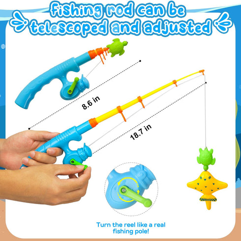 TOY Life Magnetic Fishing Game for Kids 3-5 with 2 Toddler Fishing Poles 3 Years Old Magnetic Fishing Toys for Toddlers Magnetic Baby Fishing Pole...