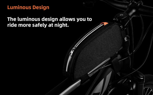 Bike Top Tube Bag Waterproof Bicycle Front Frame Bag Top Tube Bike Pouch for Road Mountain Bicycle Outdoor Cycling Travel Hiking...