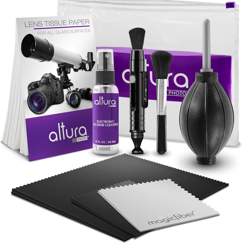 Altura Photo Professional Cleaning Kit for DSLR Cameras and Sensitive Electronics Bundle with 2oz Altura Photo Spray Lens and LCD Cleaner - Camera...