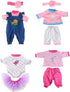 Doll Clothes 4 Sets Doll Fashion Outfits Fit for 43 cm New Born Baby Dolls 14-16-17 Inch Baby Dolls 15 inch Dolls 18 inch Dolls?No Doll...