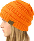 C.C Women's Thick Knit Beanie, Neon Orange...