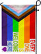 Pride Progress Garden Flag, Everyone is Welcome Here Small Yard LGBTQ Rainbow Garden Flag for Pride Month Outside Outdoor Hanging Decorations 12x1...