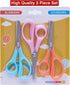 5.5" Left Handed Scissors for Kids Ages 3-5 Preschool Craft Supplies Toddler Safety Scissors,3 Bulk Small Child Scissor All Purpose...