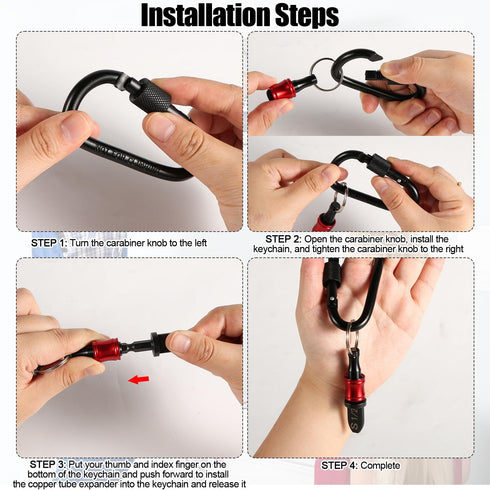 HVAC Swaging Tool Set, Air Conditioner Flaring Tool HVAC Swage Tool Repairing Kit Boring Drill Copper Tube Expender with Keychain & Carabiner & 7/...