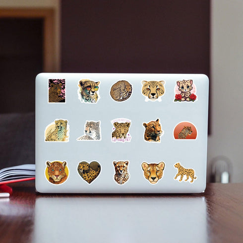 160 Pcs Cheetah Print Stickers Animals Vinyl Waterproof Graphic Decal Leopard Sticker for Phone Skateboard Laptop Stickers, Bulk Sticker Packs for...