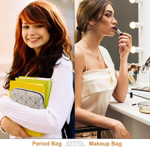 Sanitary Napkin Storage Bag, Leather First Period Kit for Girls 10-12, Portable Tampon Menstrual Cup Pouch, Pad Pouches for Feminine Products Gift...
