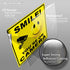 iSYFIX Smile You're On Camera Reflective Stickers for Home - 4 Pack 7x6 Inch - UV, Weather, Scratch, Fade Resistance, Security Camera Sign for Hom...