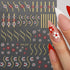 JMEOWIO 9 Sheets Flower Nail Art Stickers Decals Self-Adhesive Pegatinas Uñas Spring Summer Floral Line Nail Supplies Nail Art Design Decoration A...