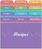 Jot & Mark Recipe Card Dividers | 24 Tabs per Set, Works with 4x6 Inch Cards, Helps Organize Recipe Box (Rainbow)...