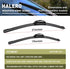 21"+19" Premium Windshield Wiper Blades All-Season Durable Stable and Quiet Silicone Wiper Blade Fit for Volkswagen Golf 1993-2006,Honda civic 200...