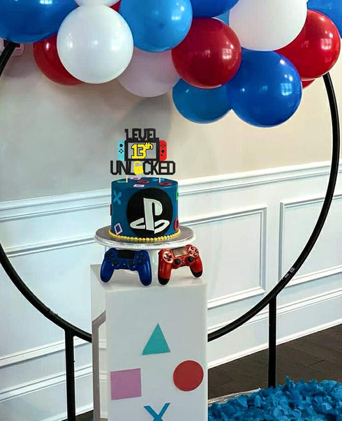 Level 13th Cake Topper for Video Game Theme Gaming Party Birthday Anniversary Celebration...