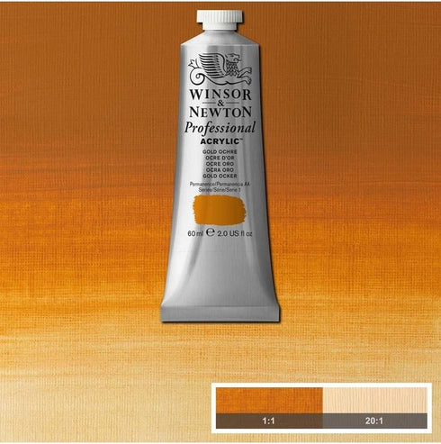 Winsor & Newton Professional Acrylic Paint, 60ml (2-oz) Tube, Gold Ochre...