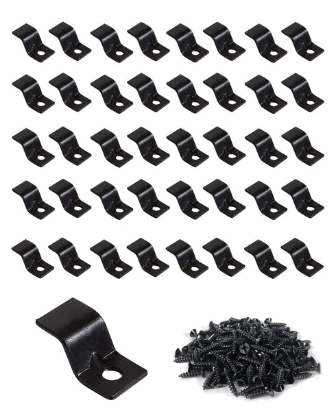 Table Top Fasteners, Z Clips for Table Tops 40 Packs (Black)...