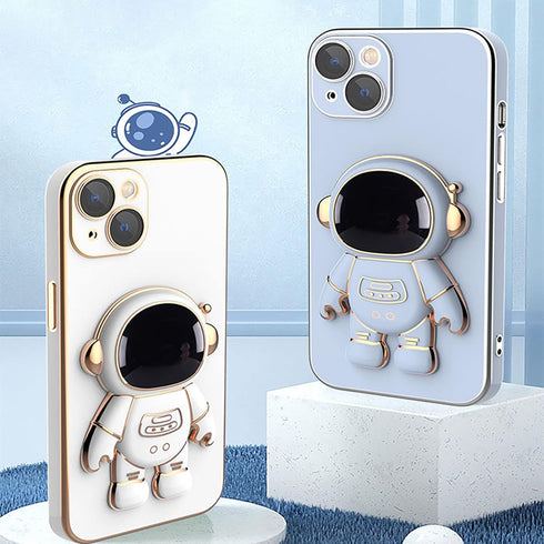 COOWEEK 6D Plating Astronaut Hidden Stand Case Cover for iPhone 13,Cute Phone Case with Camera Lens Protector Cover,Purple,6.1 Inch......