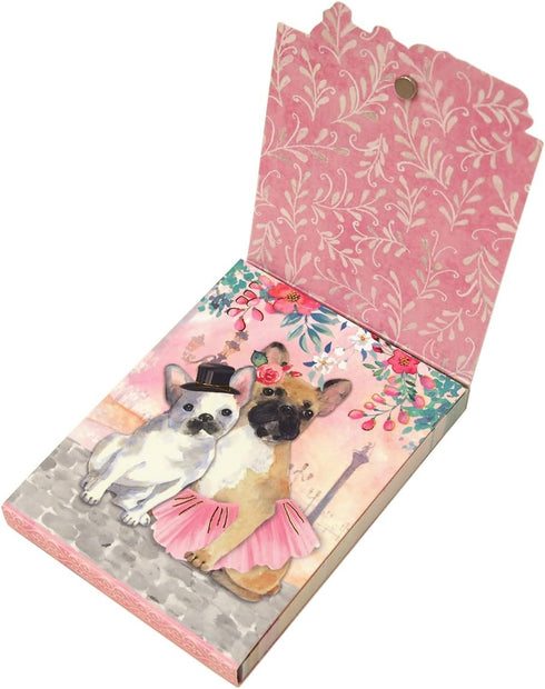 Punch Studio French Bulldog Couple Pocket Notepad (42385) 3-x-4-Inch...