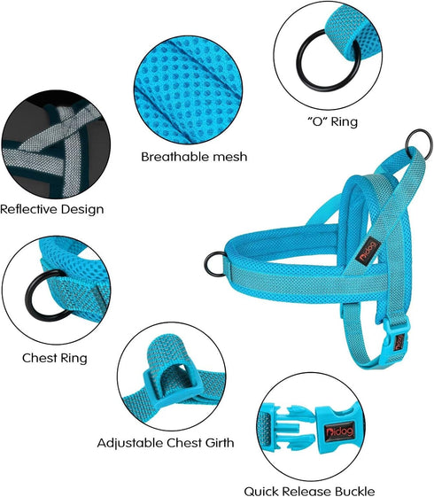 Didog No Pull Dog Harness with Breathable Mesh Padded, Full Reflective & Quick Fit Adjustable Vest Harness, Easy for Training Walking for Small & ...
