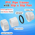 4pcs 1 inch PVC Unions, 1inch PVC Union Coupling, 1 inch PVC Union Joints with Socket x Socket Connection Port, Slip X Slip PVC Unions, for Swimmi...