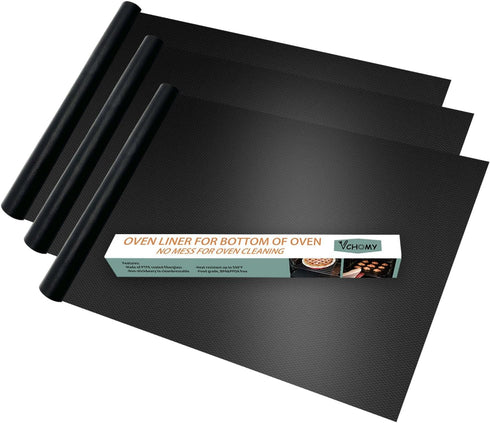 Oven Liners for Bottom of Oven-23.6x15.7 Inch Heavy Duty Non-stick Reusable Oven Spill Protector Mat Kitchen Accessory for Gas Electric Oven,Toast...