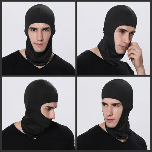 3 Pack Balaclava Face Mask, Ski Mask for Men Women, UV Protection Windproof Scarf for Motorcycle Snowboard Cycling 2 Black/1 Navy...