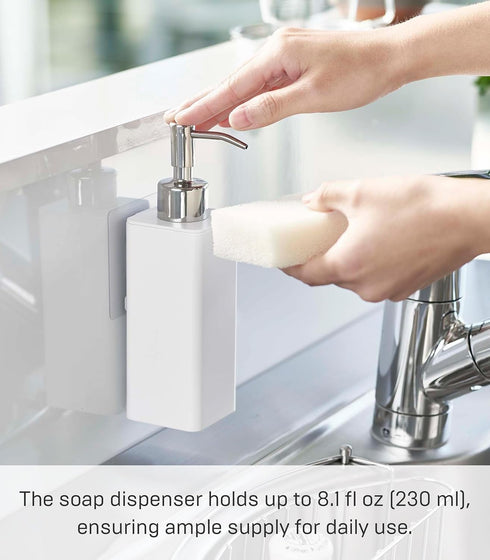 Tower Self Adhesive Kitchen Soap Dispener, Wall Or Sink Mounted Pump Dispenser for Hand Or Dish Soap - Abs Plastic...