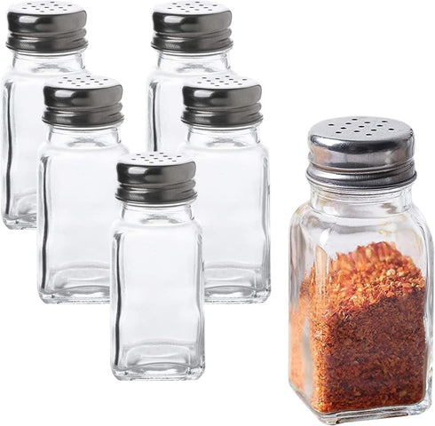 WHOLE HOUSEWARES | stainless steel salt and pepper shakers set | 6-Piece Pack | Best for Home Kitchen, Restaurants and Catering...