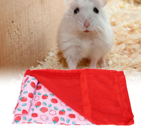 Reptile Sleeping Bag Soft Warm Bearded Dragon Bed Bearded Dragon Blanket Pet Bed with Pillow for Leopard Gecko Small Pet(Red)...