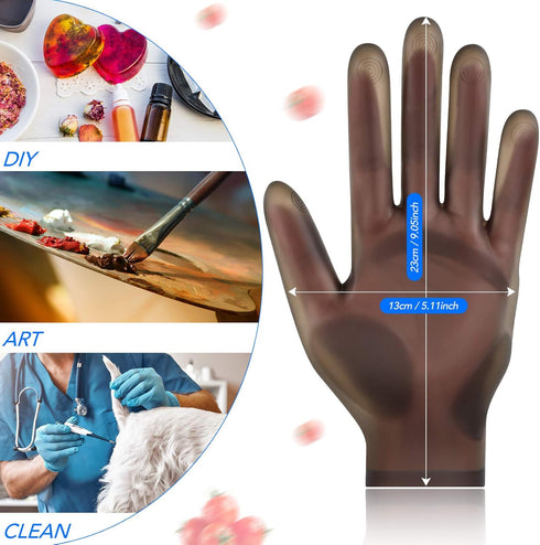 3 Pairs Silicone Gloves for Epoxy Resin Casting Reusable Waterproof Epoxy Gloves Safe Silicone Finger Protectors for DIY Jewelry Making Work Craft...