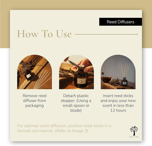 PRISTINE English Country Inn | Inspired by Ritz-Carlton Hotel Reed Diffuser Refill with Free Reed Stick | Jasmine, Strawberry, Vanilla Oil Diffuse...
