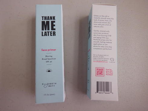 Elizabeth Mott Thank Me Later Blurring Face Primer SPF30 - Liquid Base Primer for Perfect Skin Makeup Application and All-Day Wear - Cruelty-Free ...