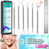 Dental Tools, Dental Pick, Dental Hygiene Kit, Stainless Steel Dental Teeth Cleaning Tools Kit with Tooth Scraper Plaque Tartar Remover, Metal Pla...