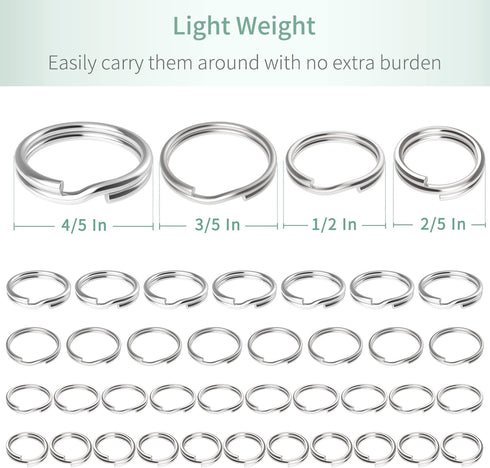 Pawfly 100 Pack 4/5 Inch Mini Split Jump Ring with Double Loops Small Metal Rings Connectors for Jewelry Necklaces Bracelets Earrings Crafts Ornam...
