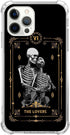 The Lover Skull Tarot Phone Case Compatible with iPhone 14 Pro, Goth Skeleton Lovers Cover for Men Girls Women Boys, Shockproof Protective TPU Cas...