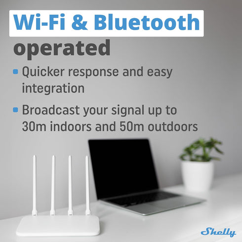 Shelly BLU Gateway | Bluetooth WiFi Gateway in a USB-A dongle | Home Automation | Compatible with Alexa & Google Home | iOS Android App | WiFi Ran...