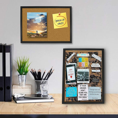 OWLKELA Cork Bulletin Board 17.7"X 13.3", Notice Pin, Ideal for Office & Home Decor, School Message or Vision...