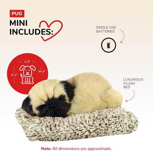 Minis Pug, Realistic, Lifelike Stuffed Interactive Plush Toy, Electronic Pets, Companion Pet Puppy with 100% Synthetic Fur...